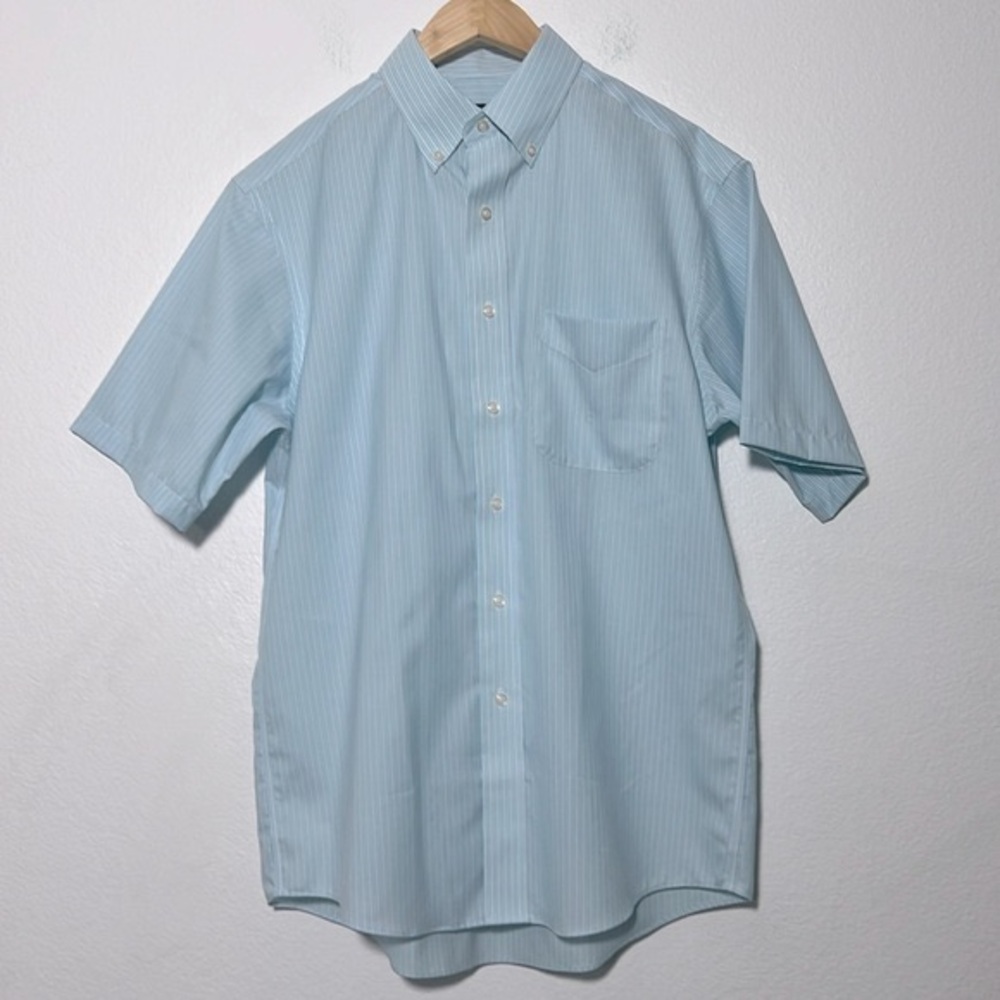 New Jos. A. Bank Blue Striped Button Down Shirt Size M